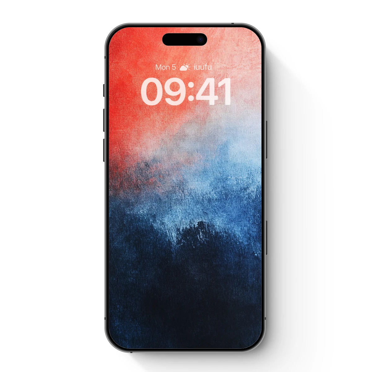 Abstract Sunset Fusion: Red and Blue Harmony