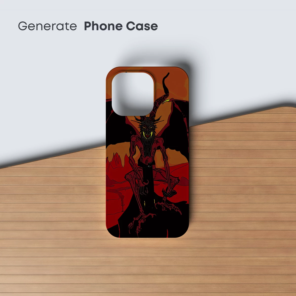 Fiery Demon in Hellish Landscape - Image 3
