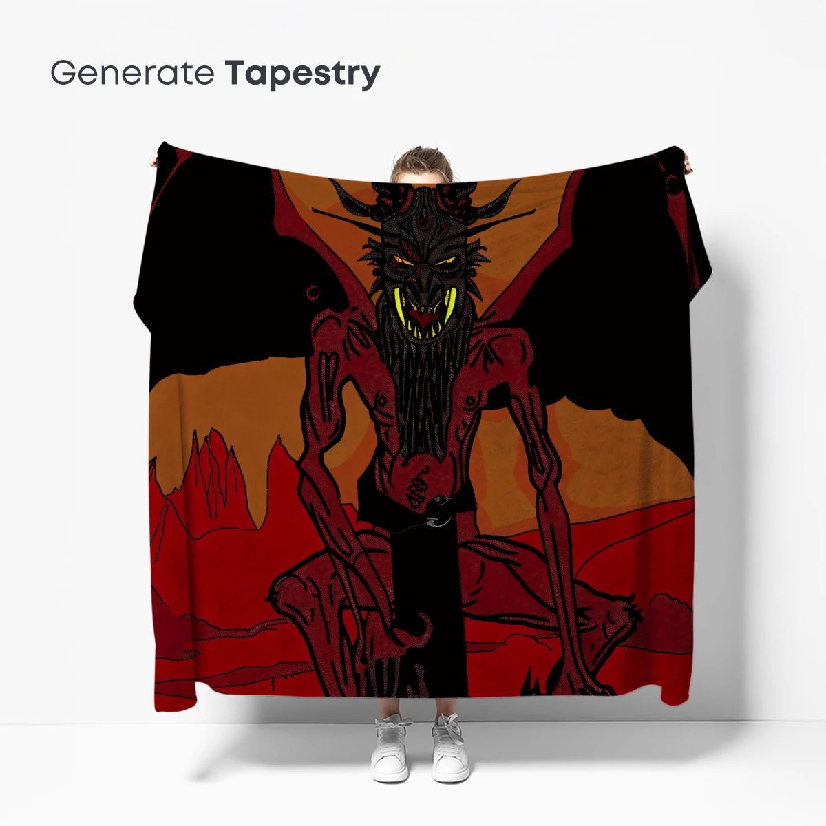 Fiery Demon in Hellish Landscape - Image 5