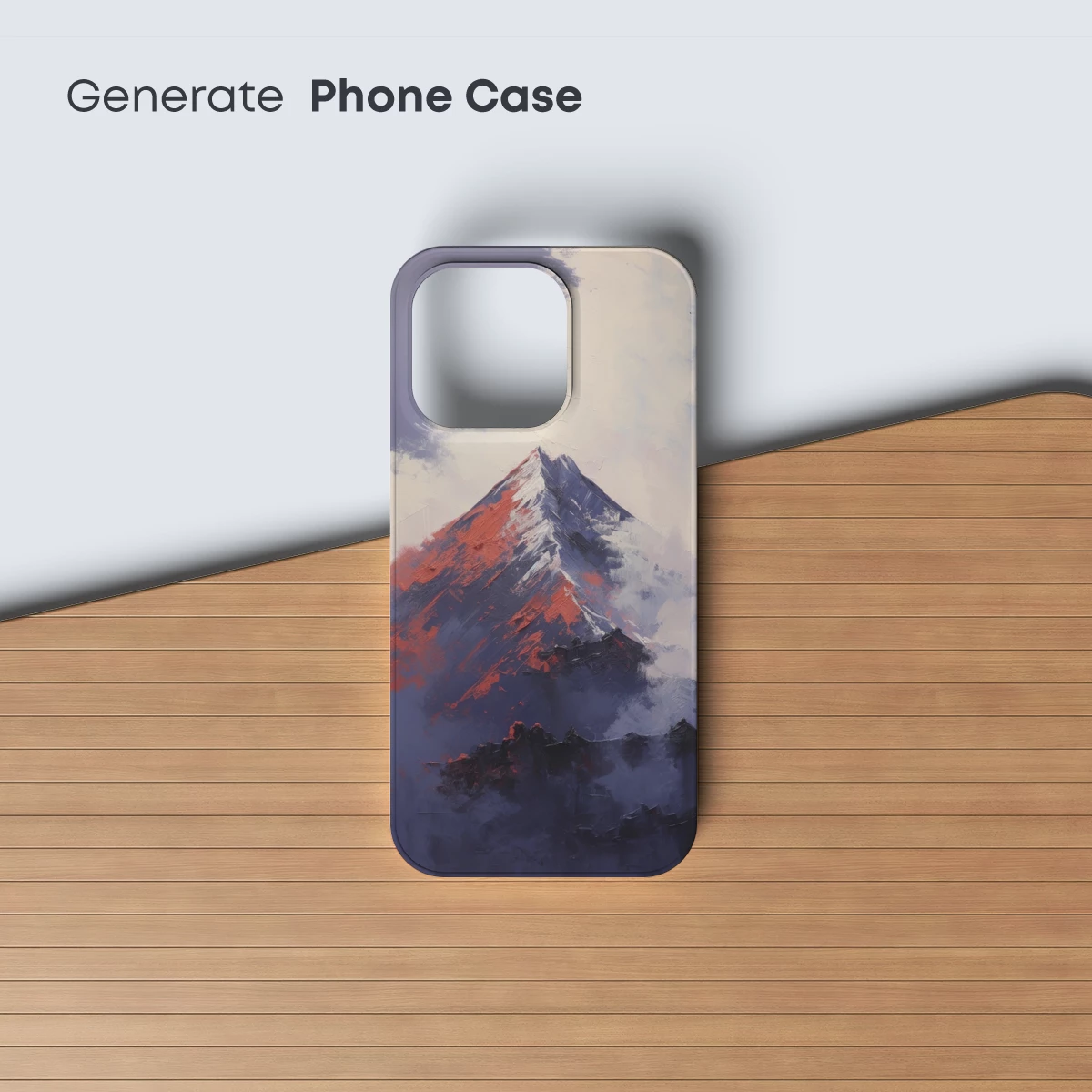 Fiery Peak: Abstract Mountain Majesty - Image 3