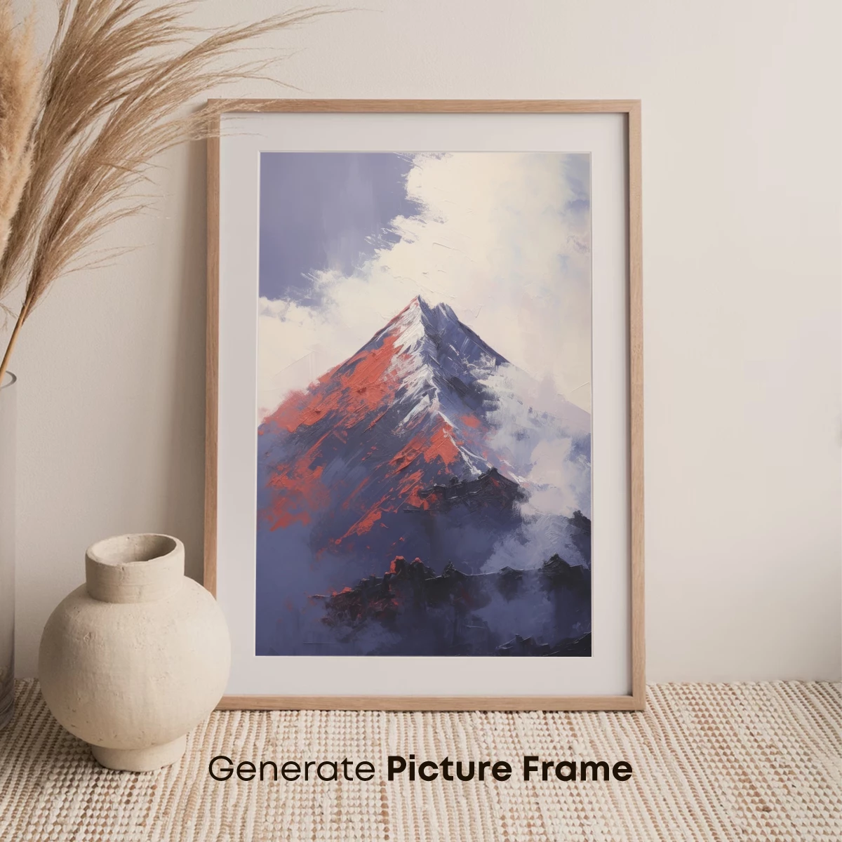 Fiery Peak: Abstract Mountain Majesty - Image 7