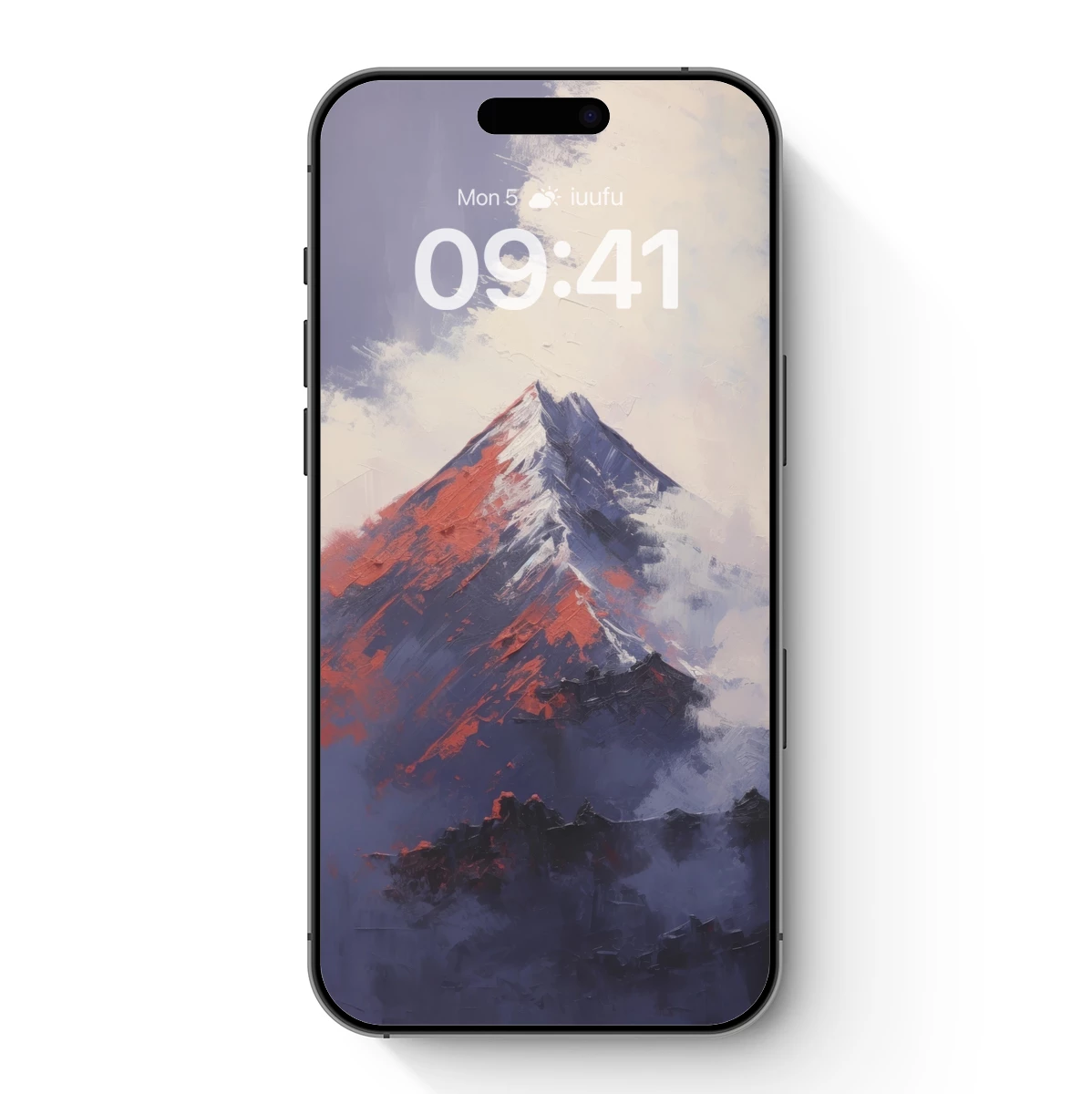 Fiery Peak: Abstract Mountain Majesty