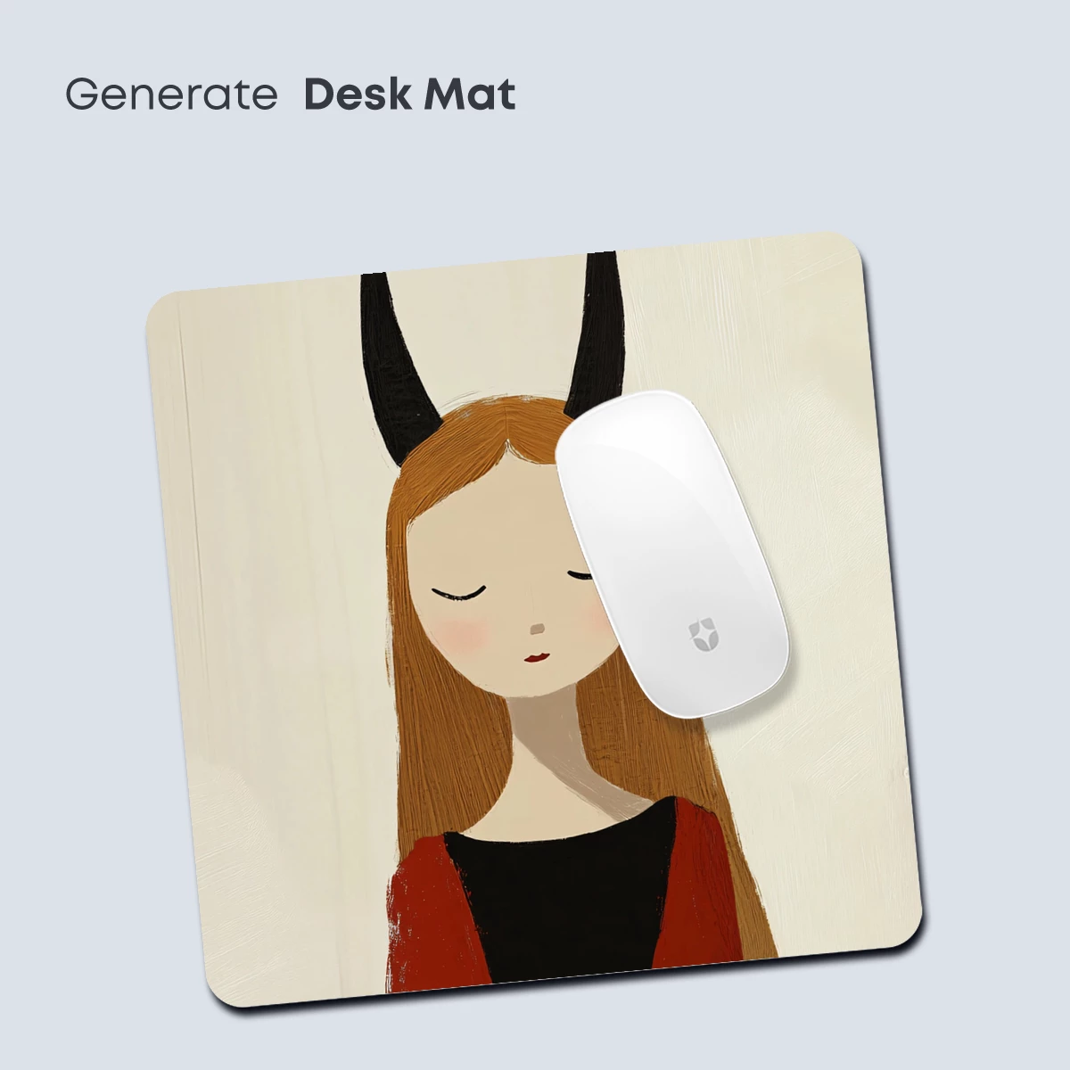 Enigmatic Horned Maiden: A Modern Folklore Portrait - Image 4