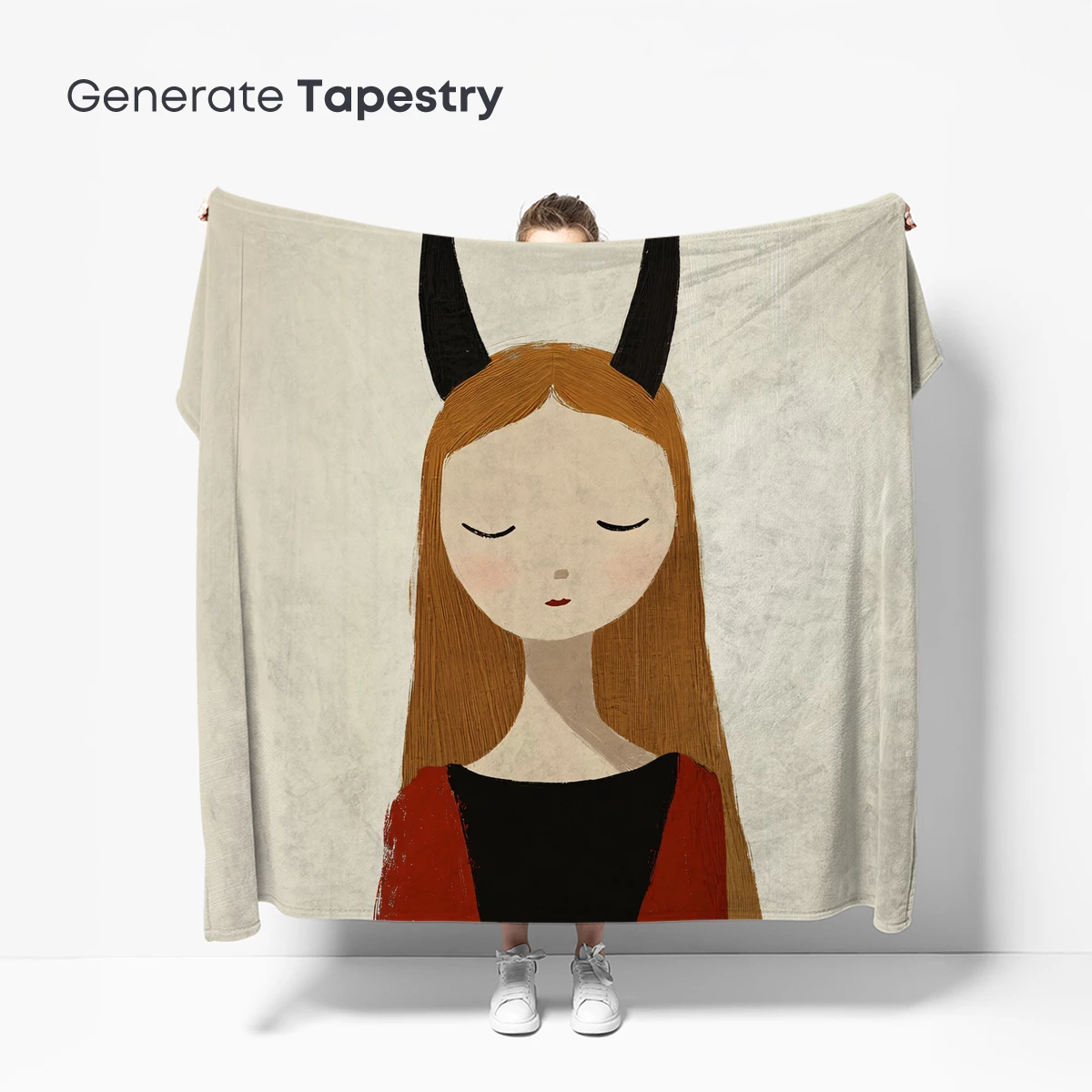 Enigmatic Horned Maiden: A Modern Folklore Portrait - Image 5