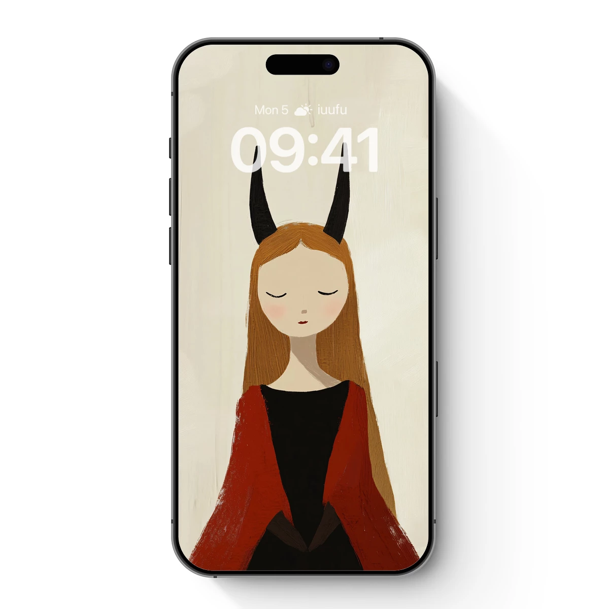 Enigmatic Horned Maiden: A Modern Folklore Portrait