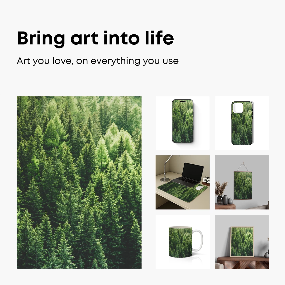 Eternal Forest Canopy: Verdant Pines in Harmony