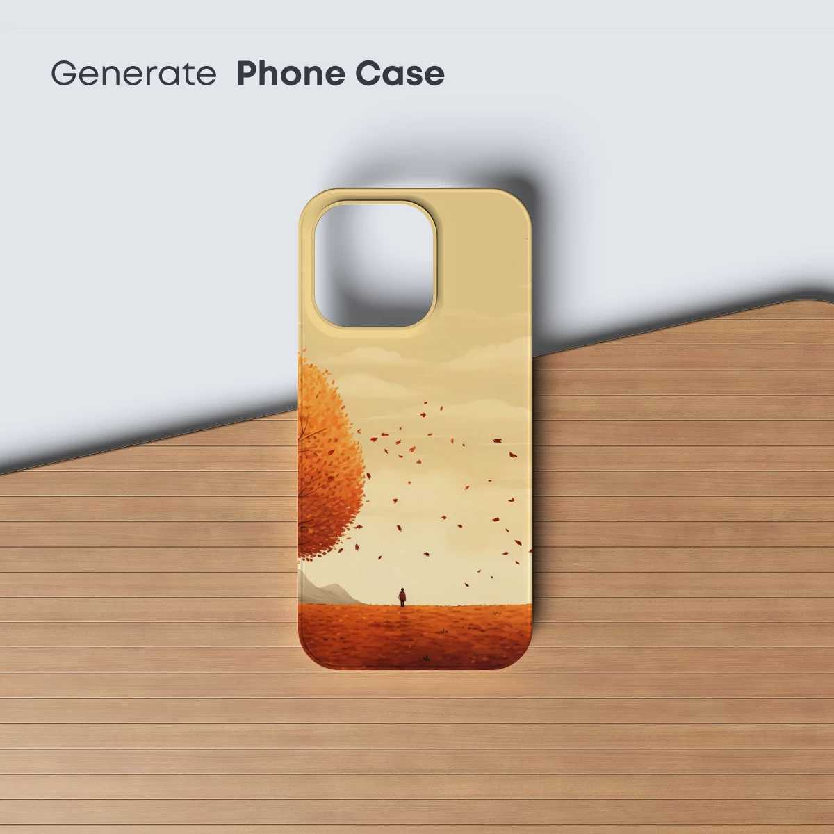 Autumn Solitude: Leaf Whispers in the Sunset - Image 3