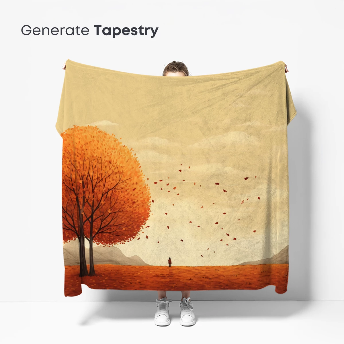 Autumn Solitude: Leaf Whispers in the Sunset - Image 5