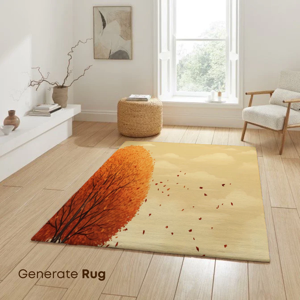 Autumn Solitude: Leaf Whispers in the Sunset - Image 6