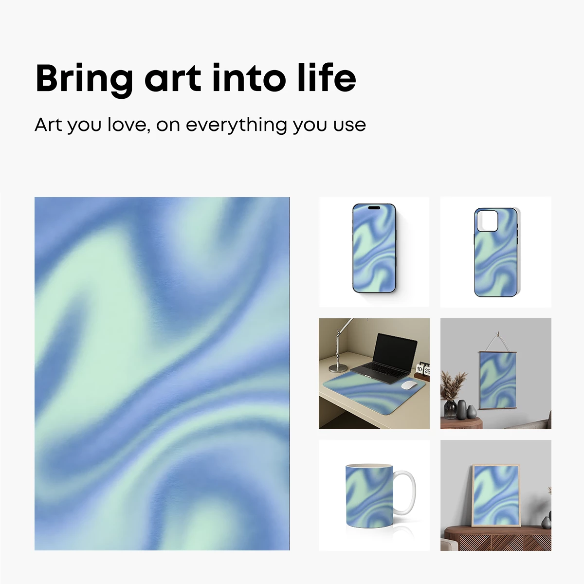 Ethereal Swirls in Pastel Hues - Image 2