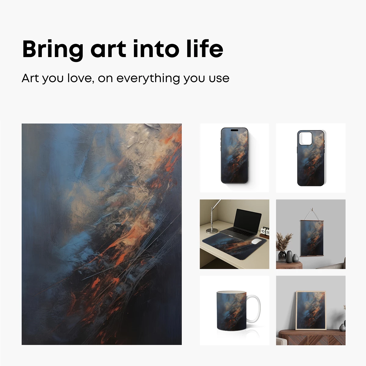 Ashen Embers: Abstract Fusion of Fire and Smoke