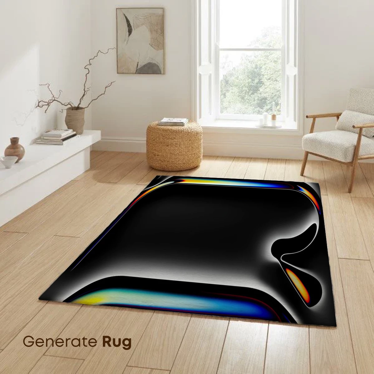 Iridescent Void Frames: Digital Artistry in Black and Light - Image 6