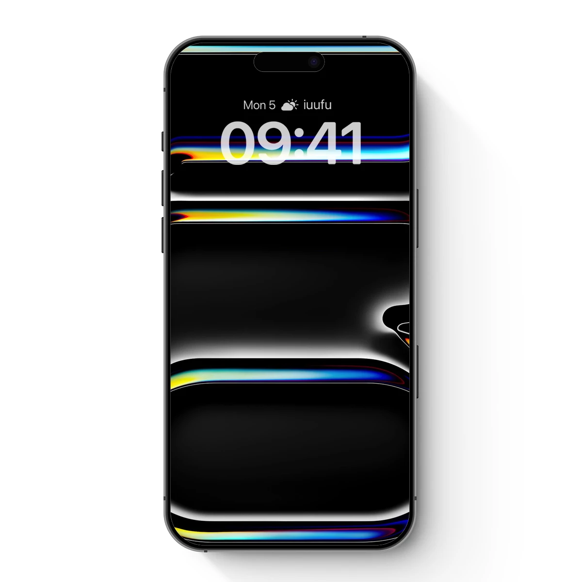 Iridescent Void Frames: Digital Artistry in Black and Light