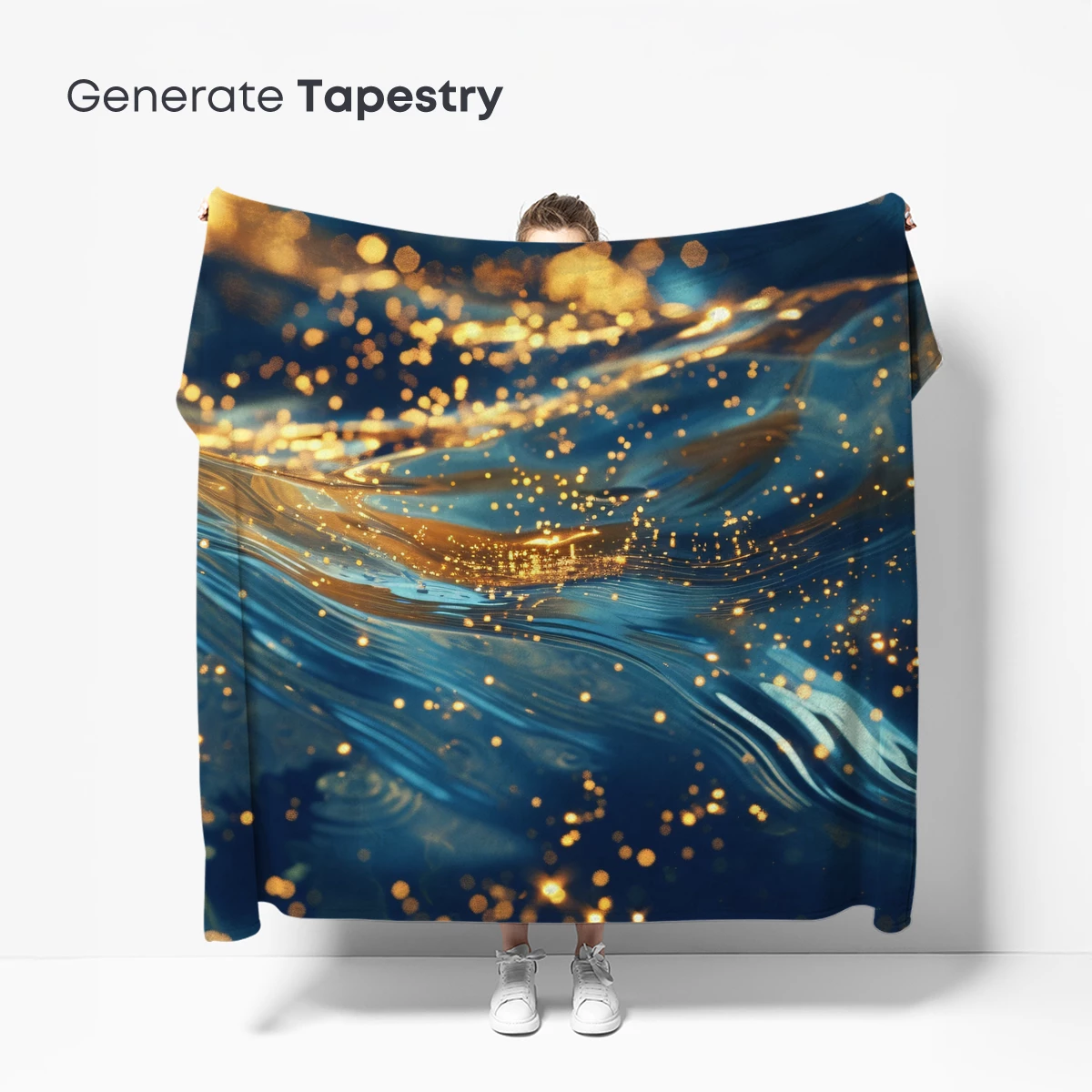 Golden Ripple Odyssey: Ethereal Water Waves - Image 5