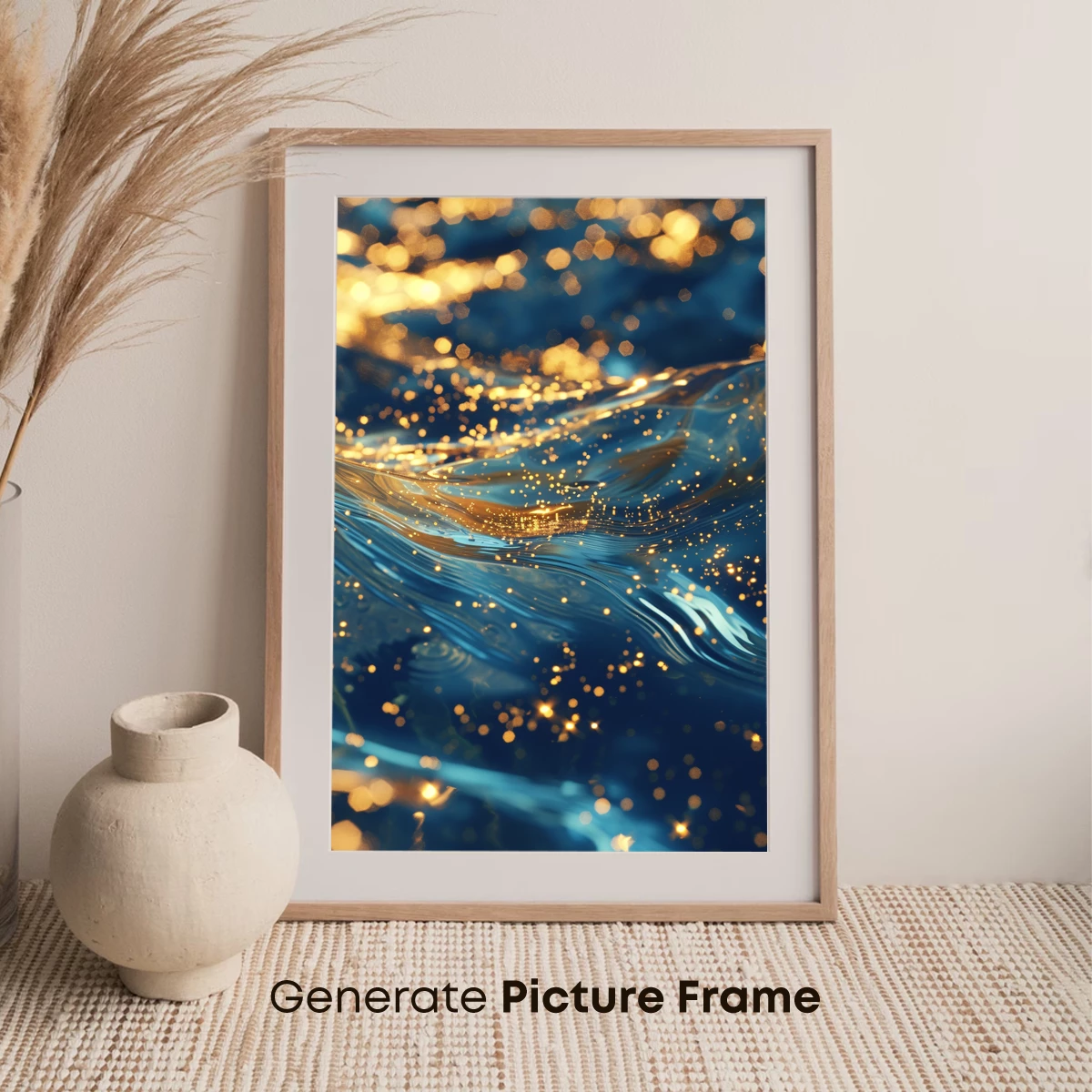 Golden Ripple Odyssey: Ethereal Water Waves - Image 7