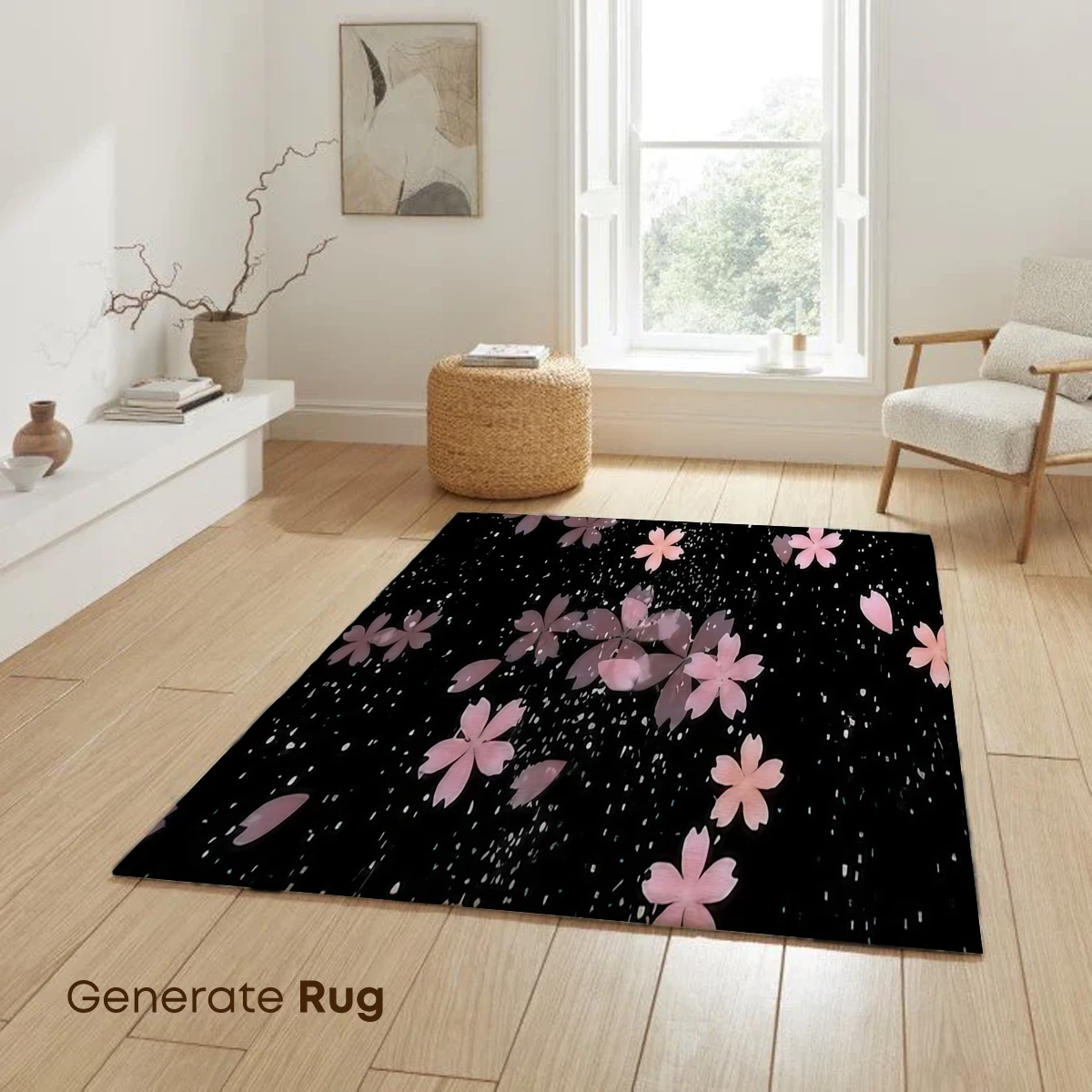 Cherry Blossoms in Midnight Snowfall - Image 6