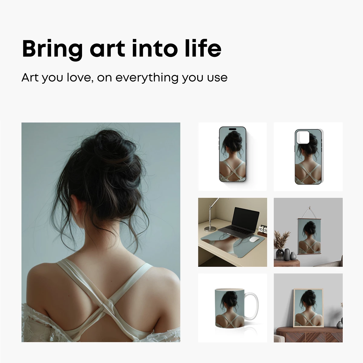 Elegant Updo and Silk Straps: A Study in Feminine Grace - Image 2