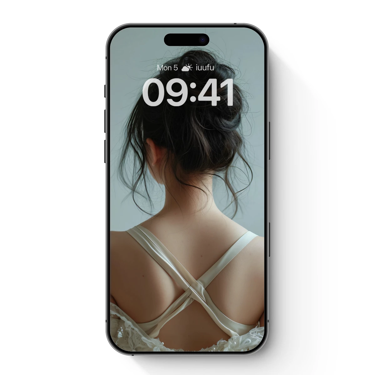 Elegant Updo and Silk Straps: A Study in Feminine Grace