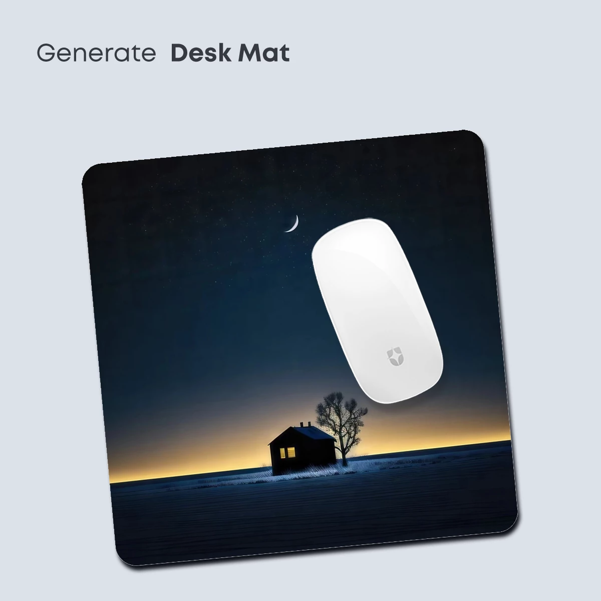 Solitary Cabin Under Crescent Moon - Image 4