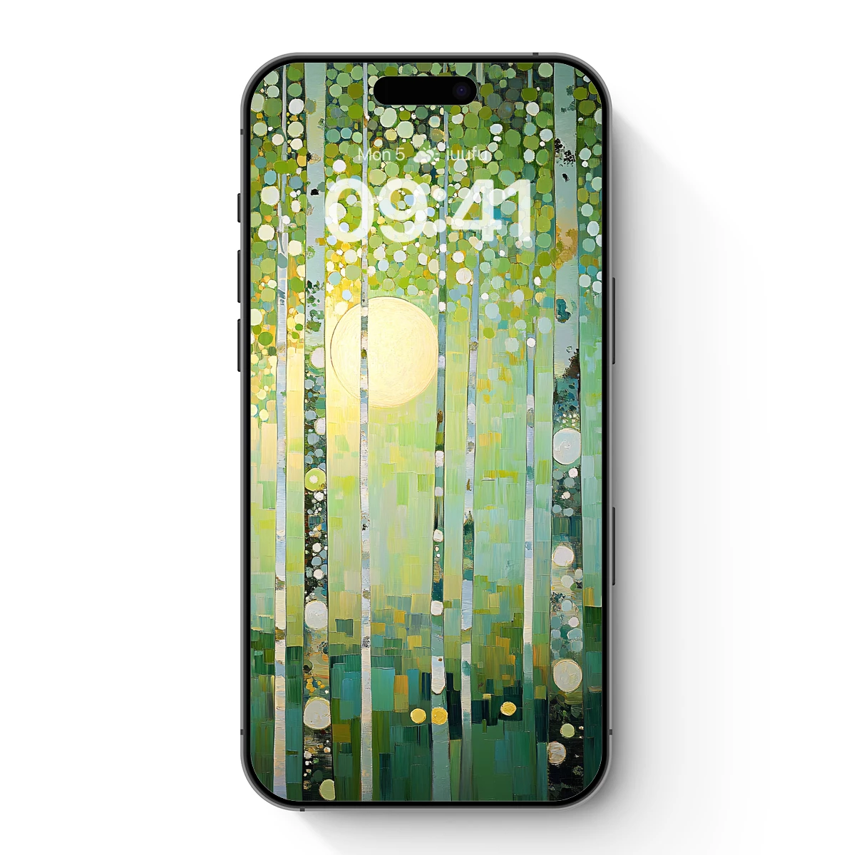 Forest Glow: Sunlit Canopy in Abstract Harmony