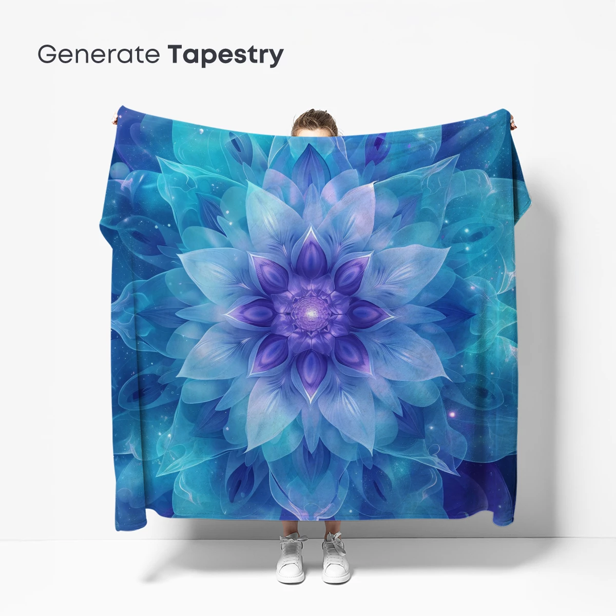 Ethereal Blue Lotus: A Cosmic Bloom - Image 5