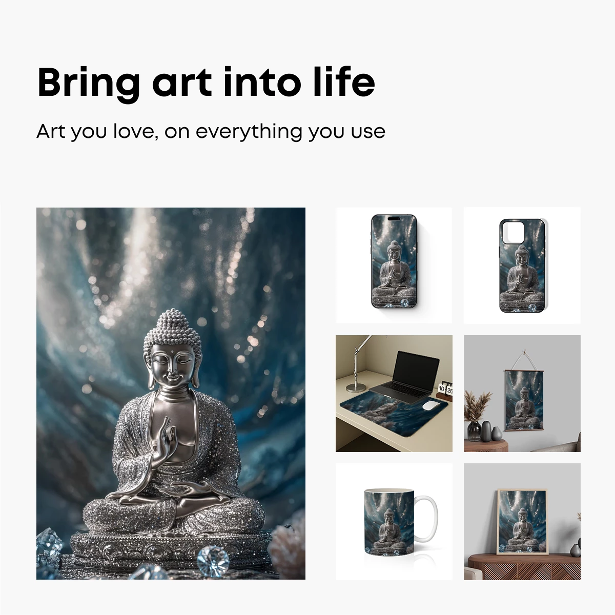 Ethereal Buddha in Crystal Serenity - Image 2