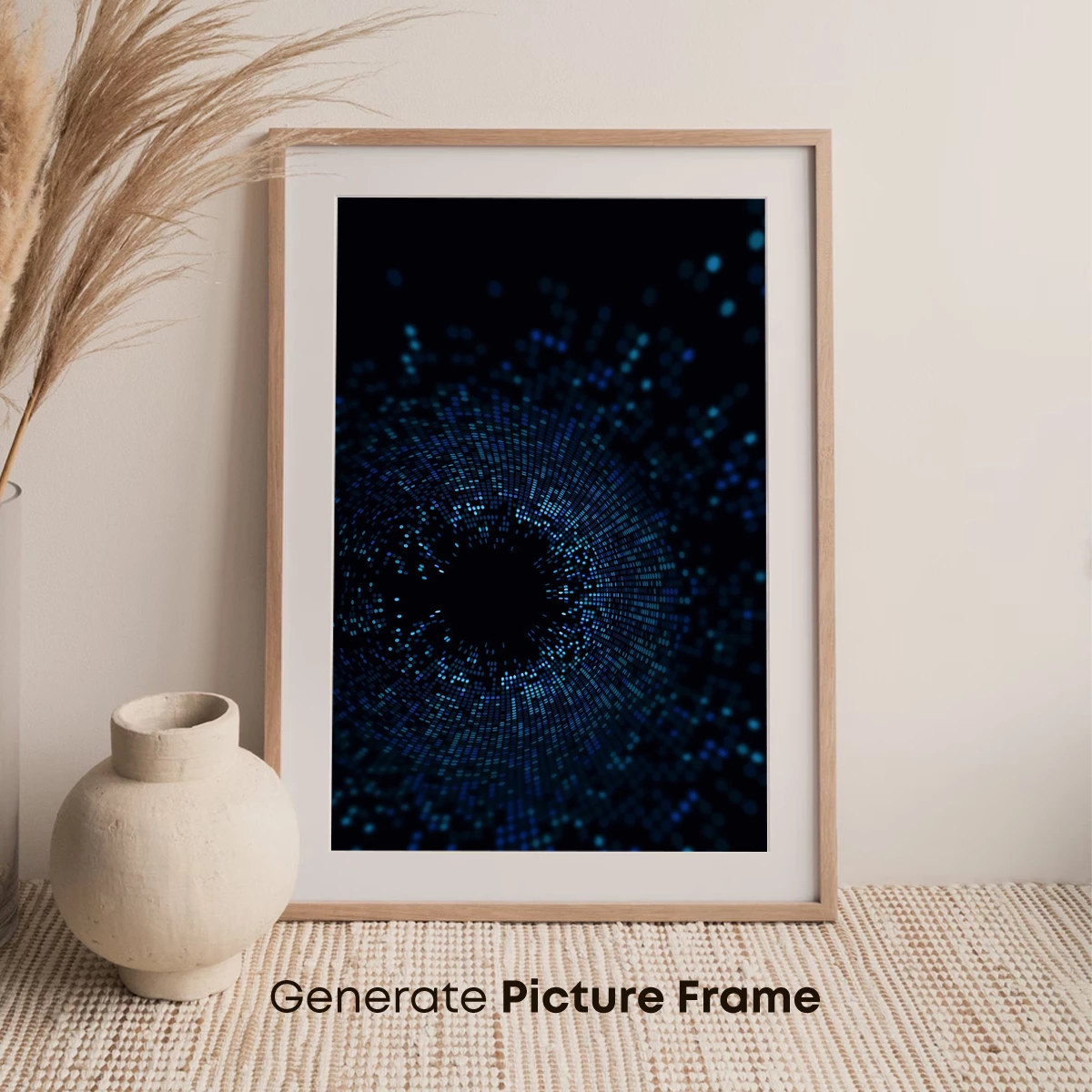 Digital Vortex: Blue Pixel Tunnel - Image 7