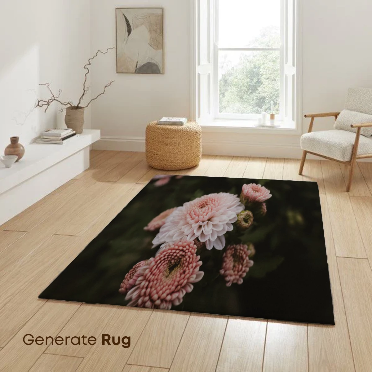 Blush Chrysanthemums in Soft Focus - Image 6