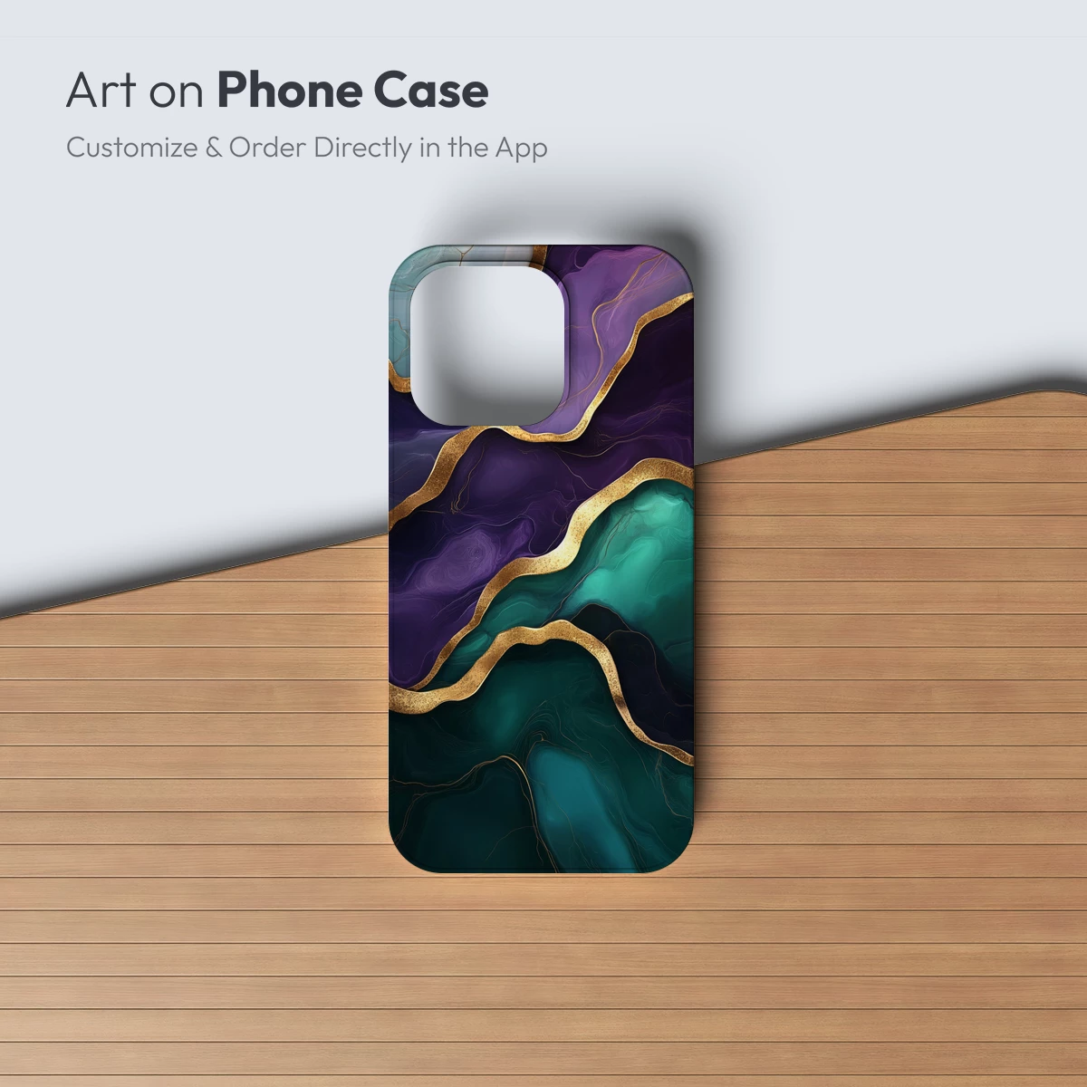 Ethereal Waves of Gold and Teal - Image 3