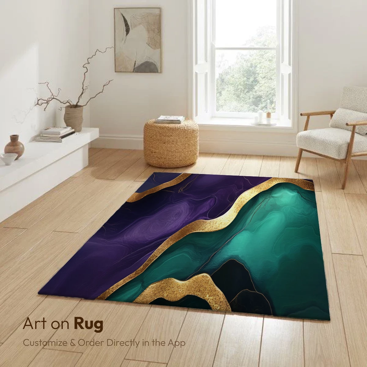 Ethereal Waves of Gold and Teal - Image 6