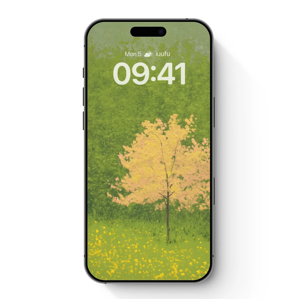 Golden Solitude: A Tree in Pastel Harmony