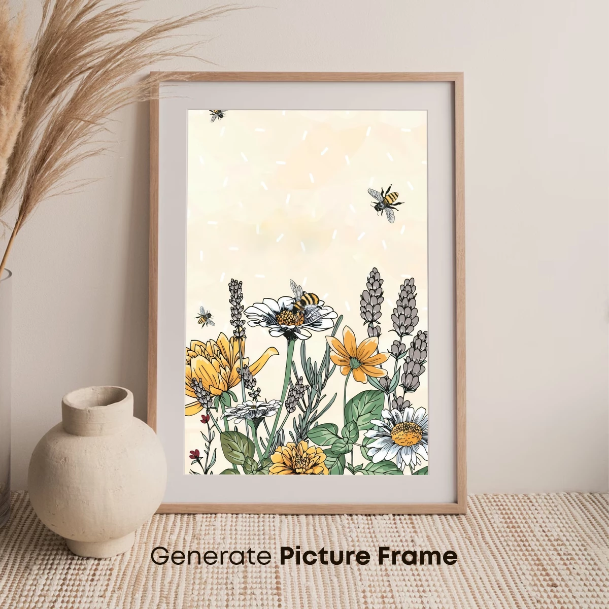 Bee Haven: Floral Harmony in Flight - Image 7