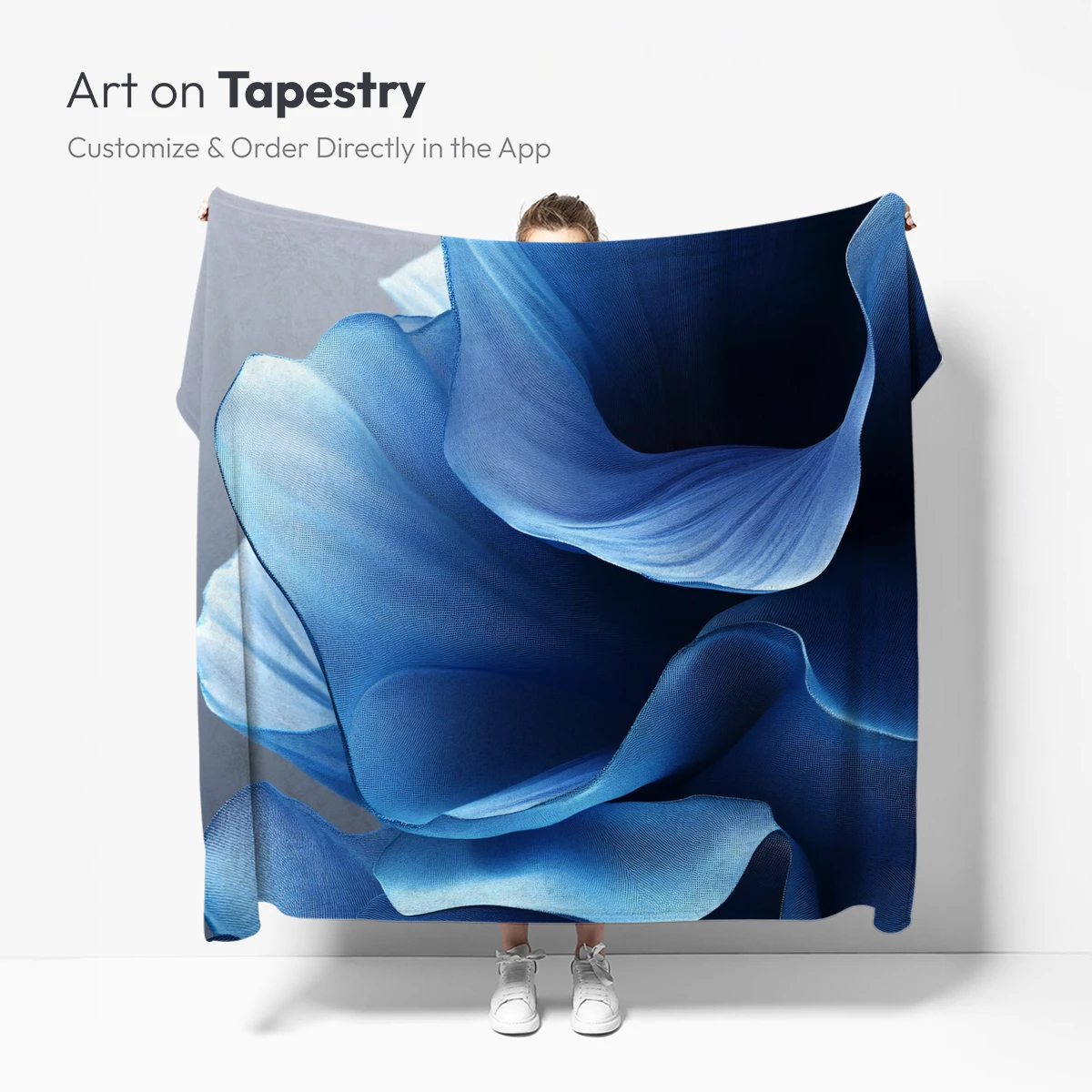 Ethereal Blue Silk Waves - Image 5