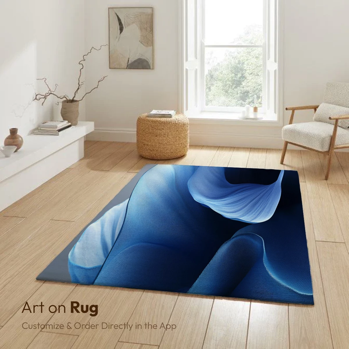 Ethereal Blue Silk Waves - Image 6