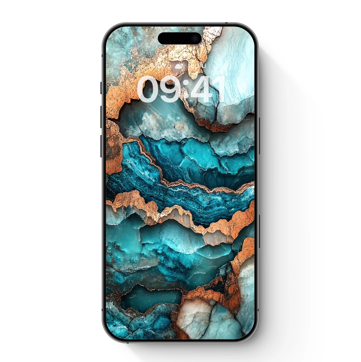 Ethereal Agate Veins: Teal and Copper Fusion