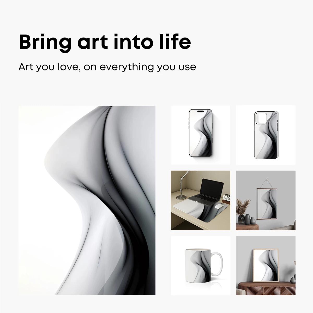 Ethereal Smoke Waves: A Dance of Light and Shadow - Image 2