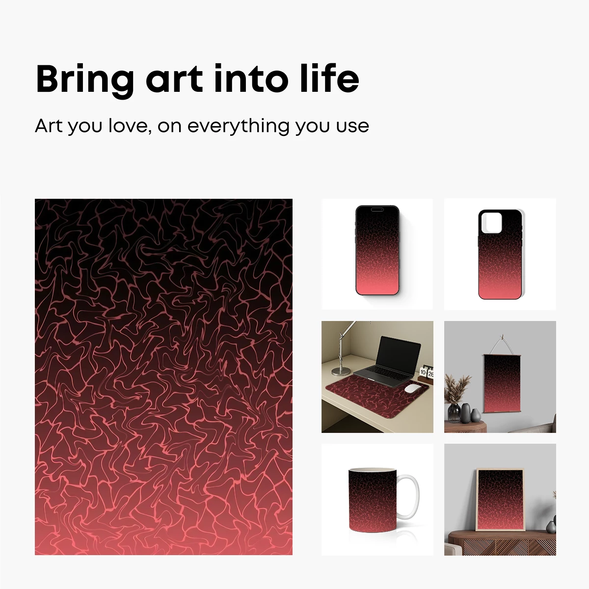 Crimson Whispers: Abstract Fluid Art - Image 2