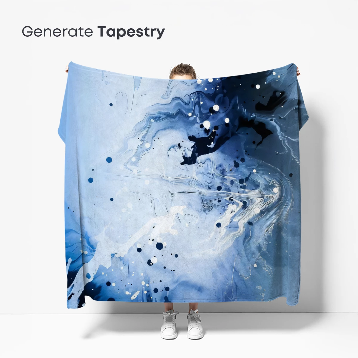 Ethereal Blue Abyss: A Dance of Ink and Light - Image 5