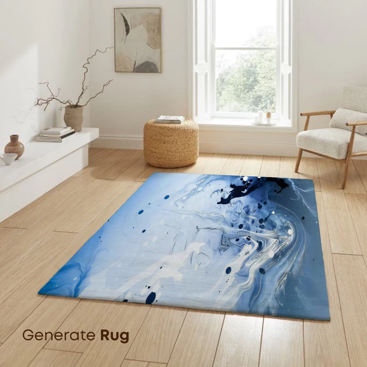 Ethereal Blue Abyss: A Dance of Ink and Light - Image 6