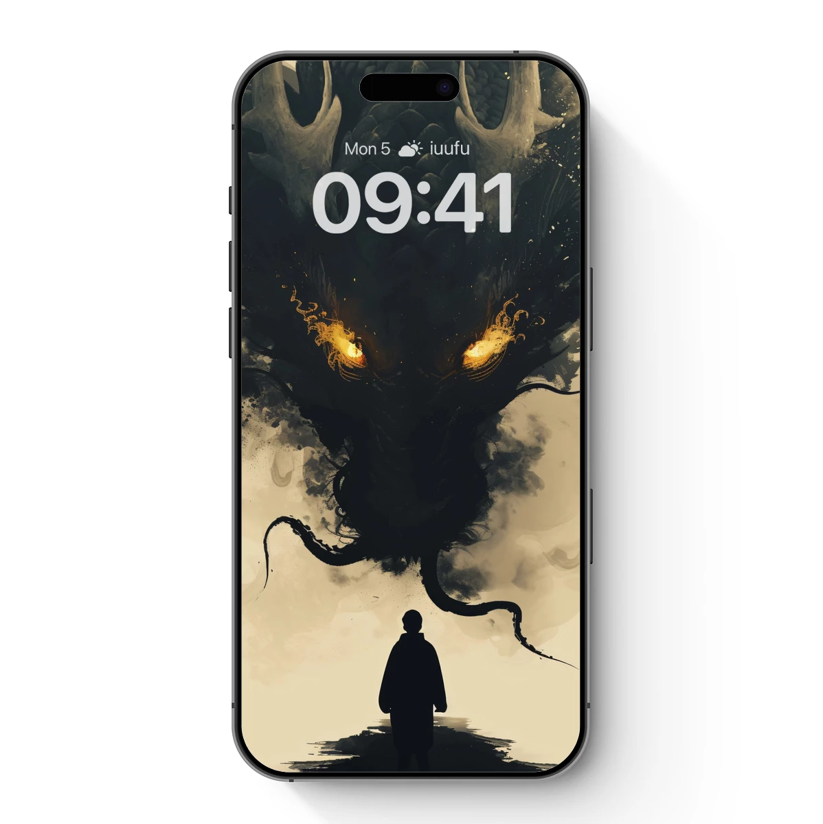 Eternal Dragon's Gaze: A Silhouette Encounter