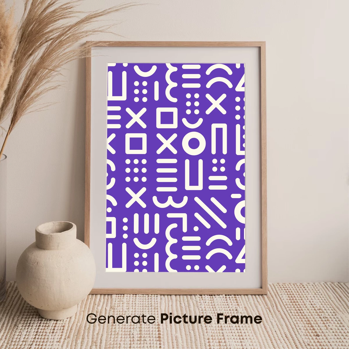 Geometric Glyph Symphony: Modern Abstract Art - Image 7