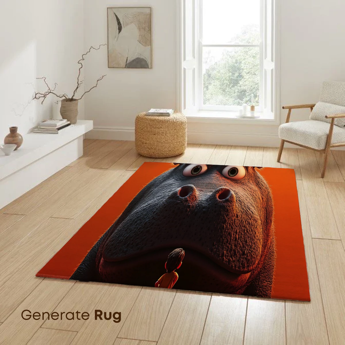 Giant Hippo and Tiny Friend: A Whimsical Cartoon Duo - Image 6