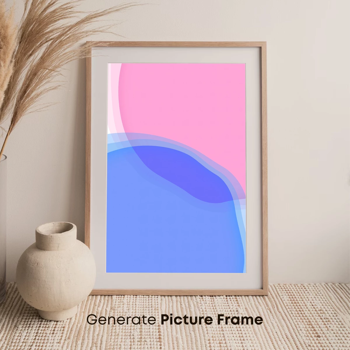 Fluid Harmony: Pink and Blue Abstract Flow - Image 7