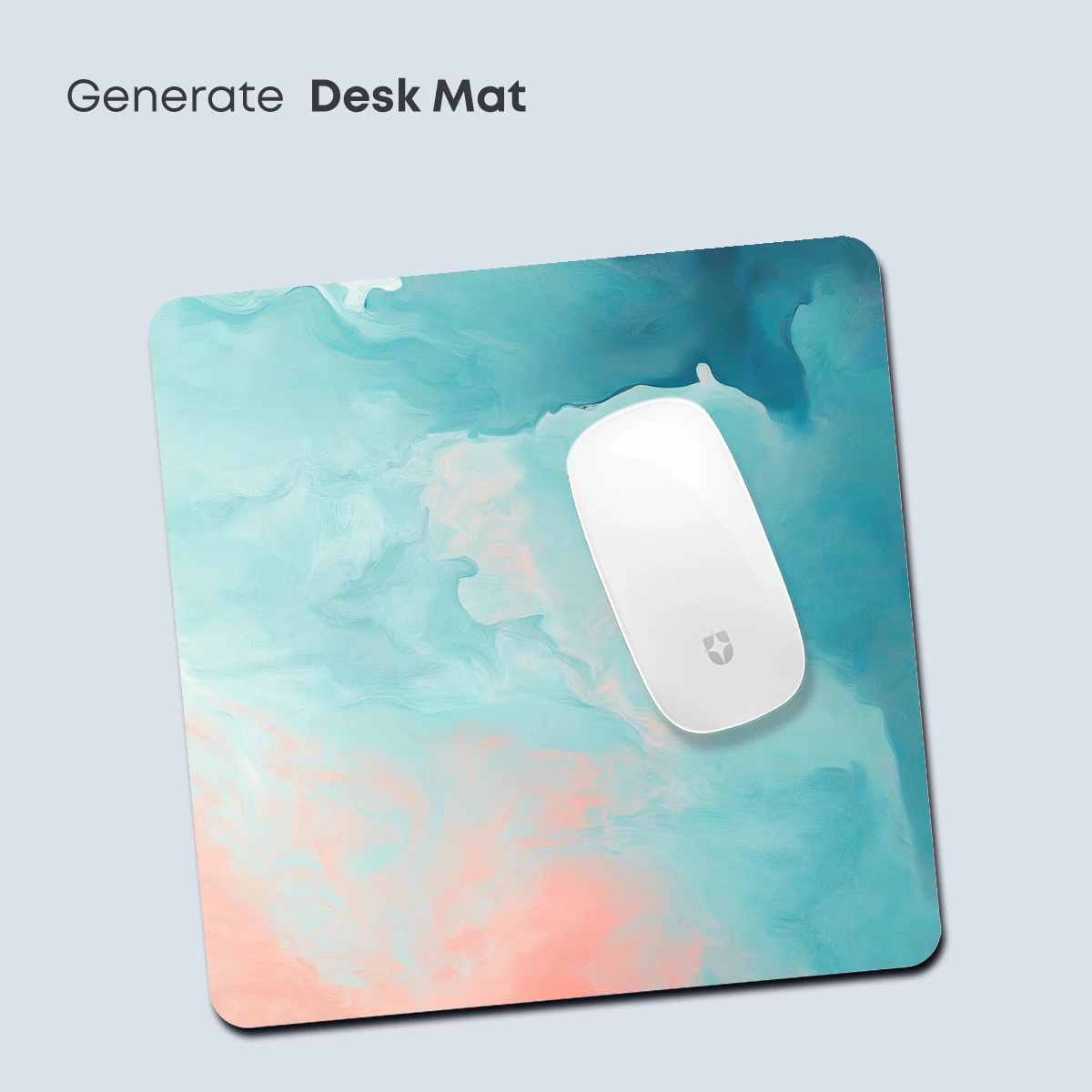 Abstract Aqua and Coral Swirls - Image 4