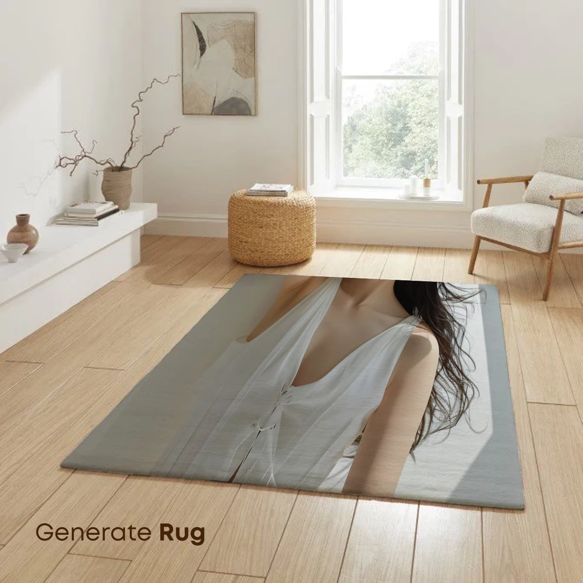 Elegant Solitude: White Silk Elegance - Image 6