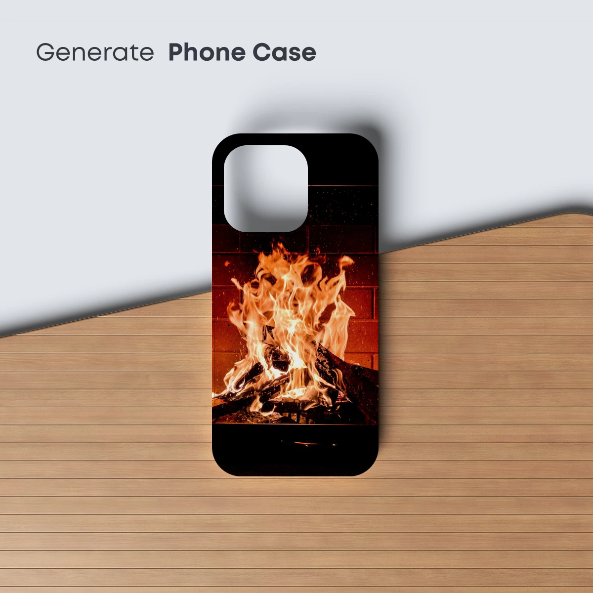 Blazing Hearth: Flames Dance in Brick Embrace - Image 3