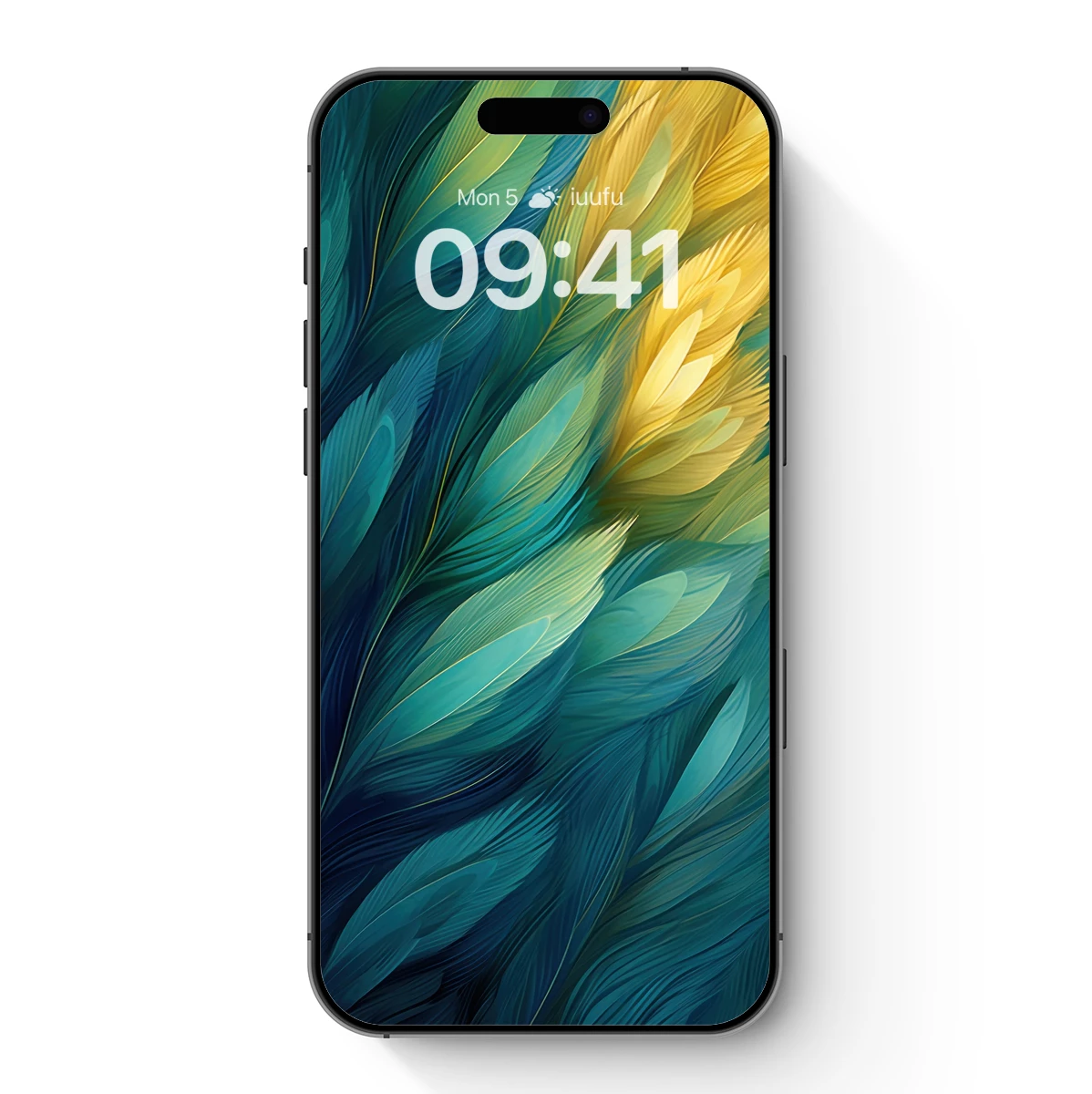 Feather Symphony in Teal and Gold