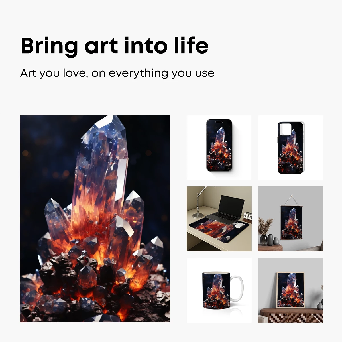 Crystal Inferno: Fiery Gemstone Formation - Image 2