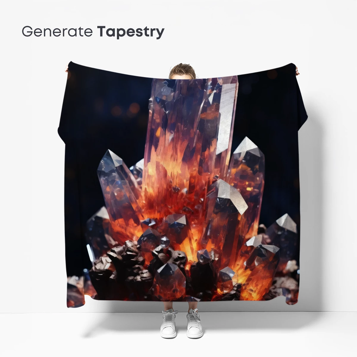 Crystal Inferno: Fiery Gemstone Formation - Image 5