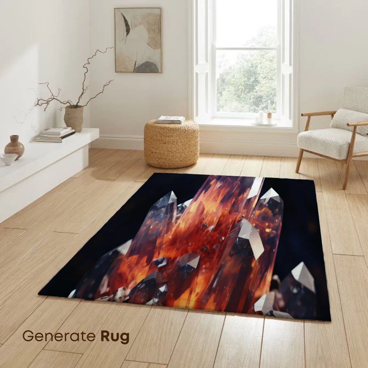 Crystal Inferno: Fiery Gemstone Formation - Image 6
